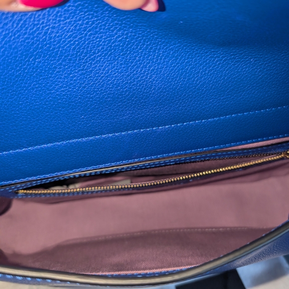 Versace Blue Leather Shoulder Bag - Picture 2 of 9